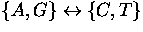 $ \{A,G\} \leftrightarrow \{C,T\}$