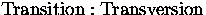 $\mbox{Transition}:\mbox{Transversion}$